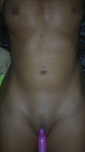 She sent me some pics of her solo playtime.